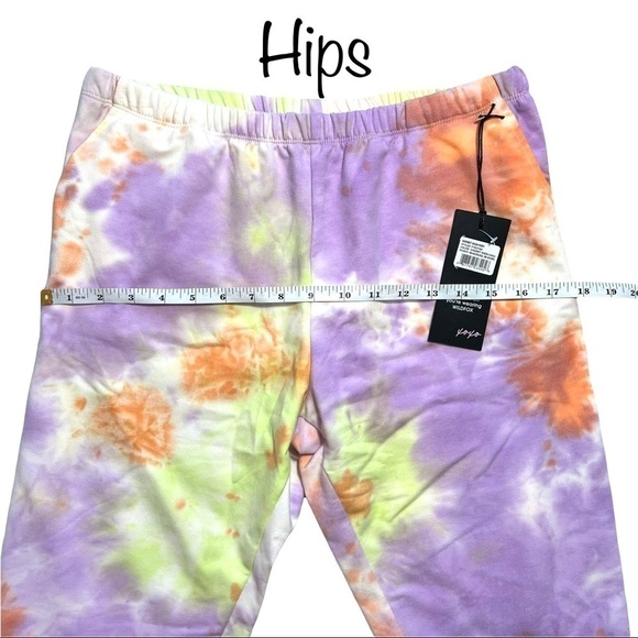 Wildfox Tie Dye Sherbet Baggy Beach Jogger Rory Pull On Sweatpants Size Mediun - Picture 10 of 16
